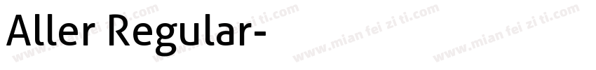 Aller Regular字体转换